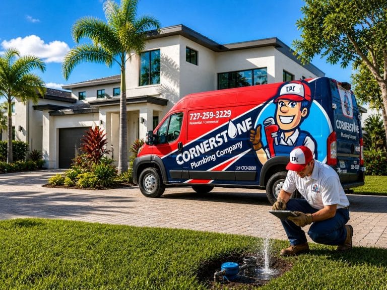 high water bill investigation Tampa plumber checking water meter for leak detection