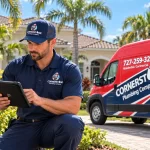 Expert residential plumbing contractors in Tampa Bay inspecting a home